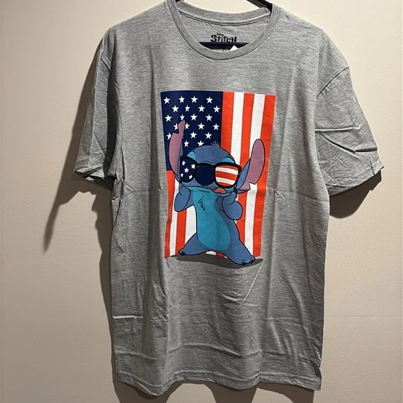 Disney’s Stitch American Flag Graphic T-Shirt - Picture 5 of 10